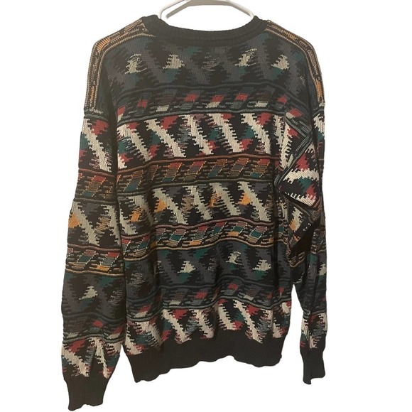 Triscots St. Raphael Vintage Grandpa Core Sweater w/Geometric Design - Picture 5 of 8